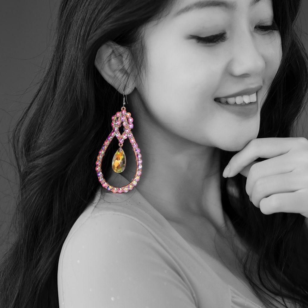 Khuyên Tai Đính Đá Kim Cương Không Gây Dị Ứng Màu Sắc Dành Cho Múa Bụng ER001 | BigBuy360 - bigbuy360.vn