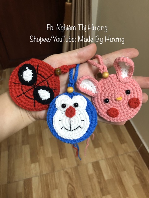Túi đựng tỏi tránh vía made by hươg cho bé bằng len có hạt dâu tằm