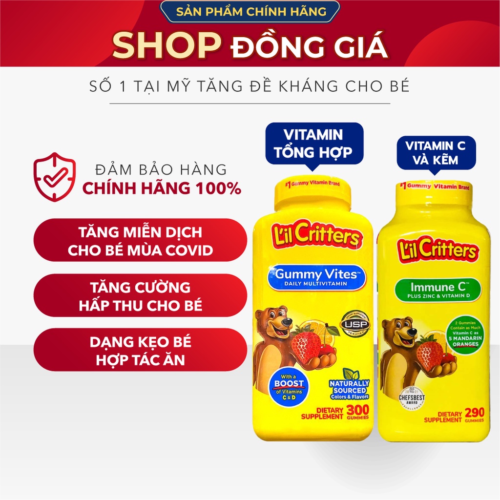 Lil Critters Multivitamin 300 viên Của Costco Mỹ