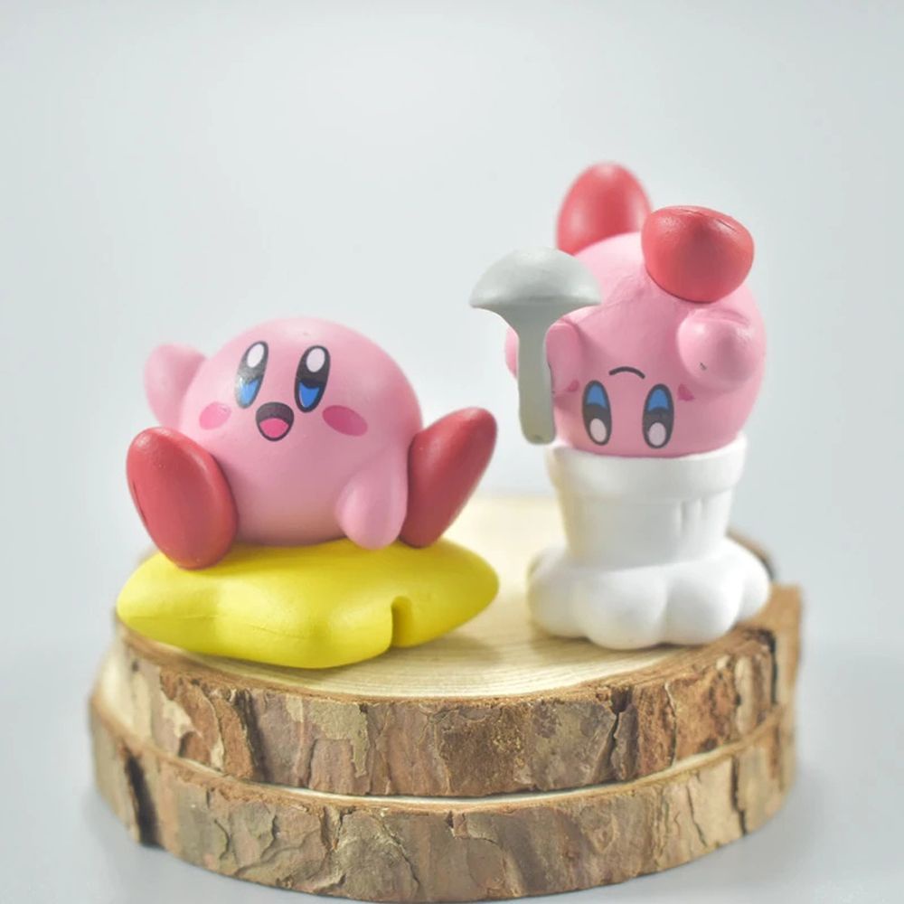 Mô hình búp bê Kirby mini hoạt hình đáng yêu kèm muỗng