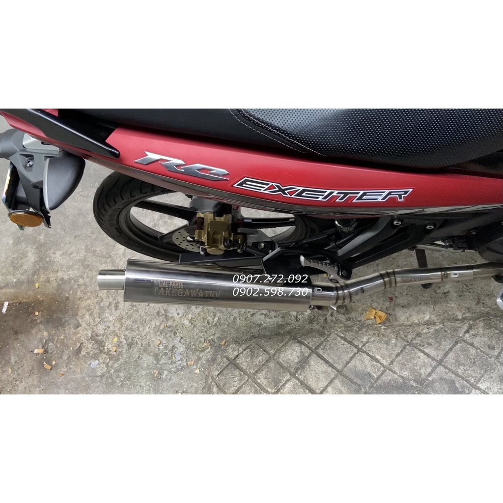 COMBO 1 SET Pô lon CBR full INOX 304 + CỔ 2 KHÚC dành cho mọi XE MÁY