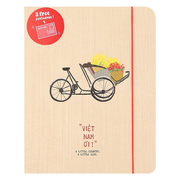 Sổ Tay Việt Nam Ơi - I Love Viet Nam - Mẫu 2 - Xích Lô - Khai Trí Stationery