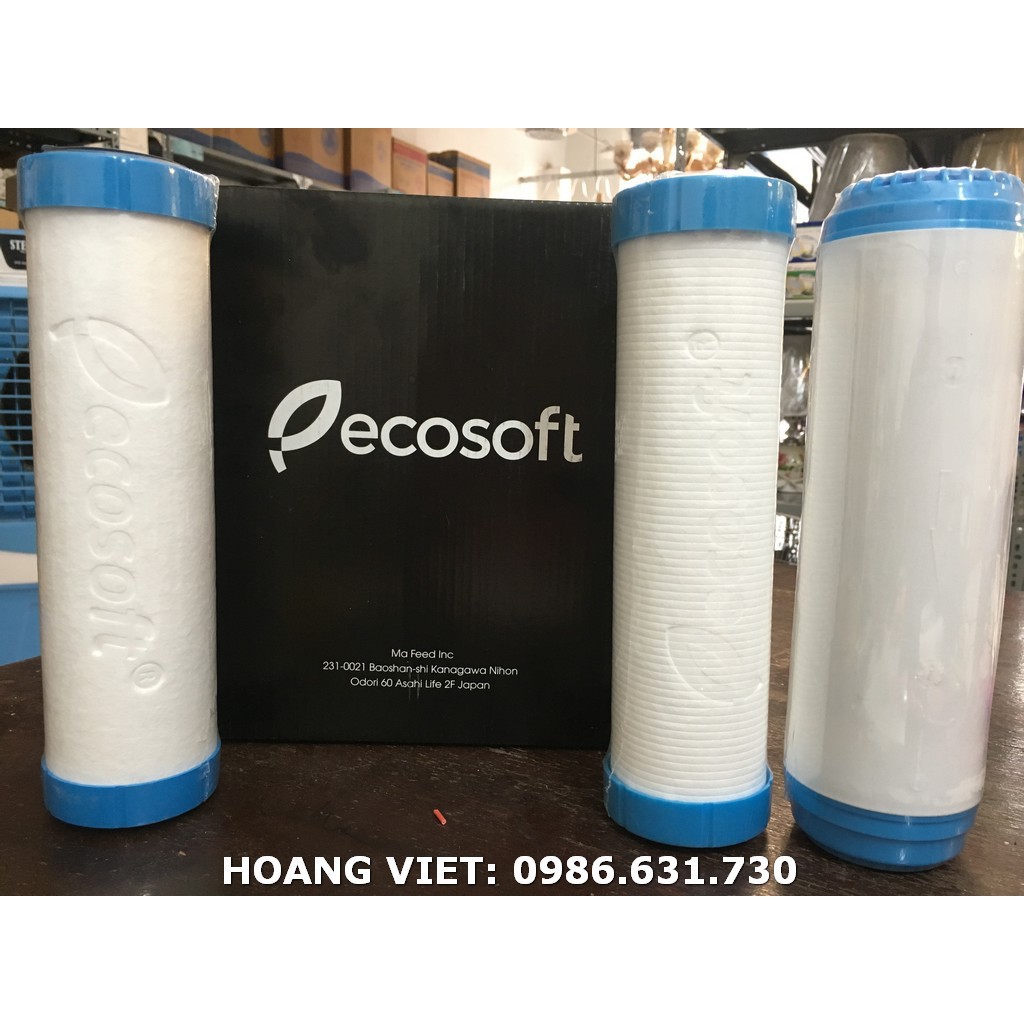 Bộ Lõi Lọc 1,2,3 Ecosoft ( Nhập khẩu Nhật Bản )