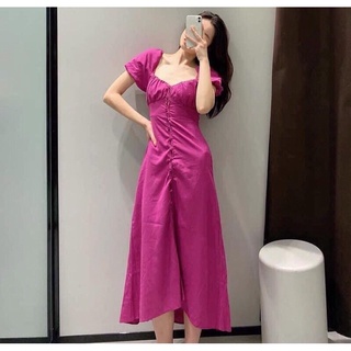 váy zara trắng và hồng