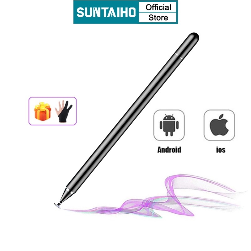 Bút Cảm Ứng Stylus Suntaiho Màu Đen Thời Trang Thông Dụng Cho Điện Thoại Thông Minh/iPad/Tablet/iPhone/Android