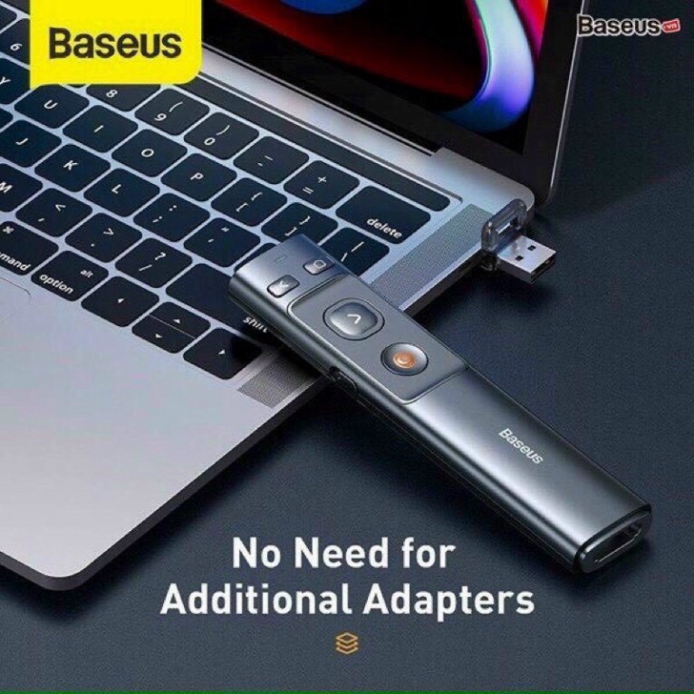 Bút Laser trình chiếu Baseus Orange Dot PPT Wireless Presenter Series 2 cho Laptop/ Macbook | BigBuy360 - bigbuy360.vn