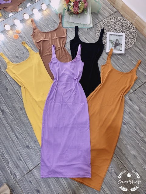 Đầm body 2 dây tôn dáng siêu xinh nhiều màu cho nàng phong cách - Carotshop | BigBuy360 - bigbuy360.vn