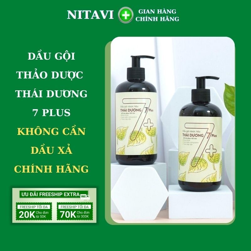 Dầu gội đầu Thái Dương 7 plus thảo dươc dược liệu thiên nhiên ngăn dụng hết gàu ngứa nuôi dưỡng tóc