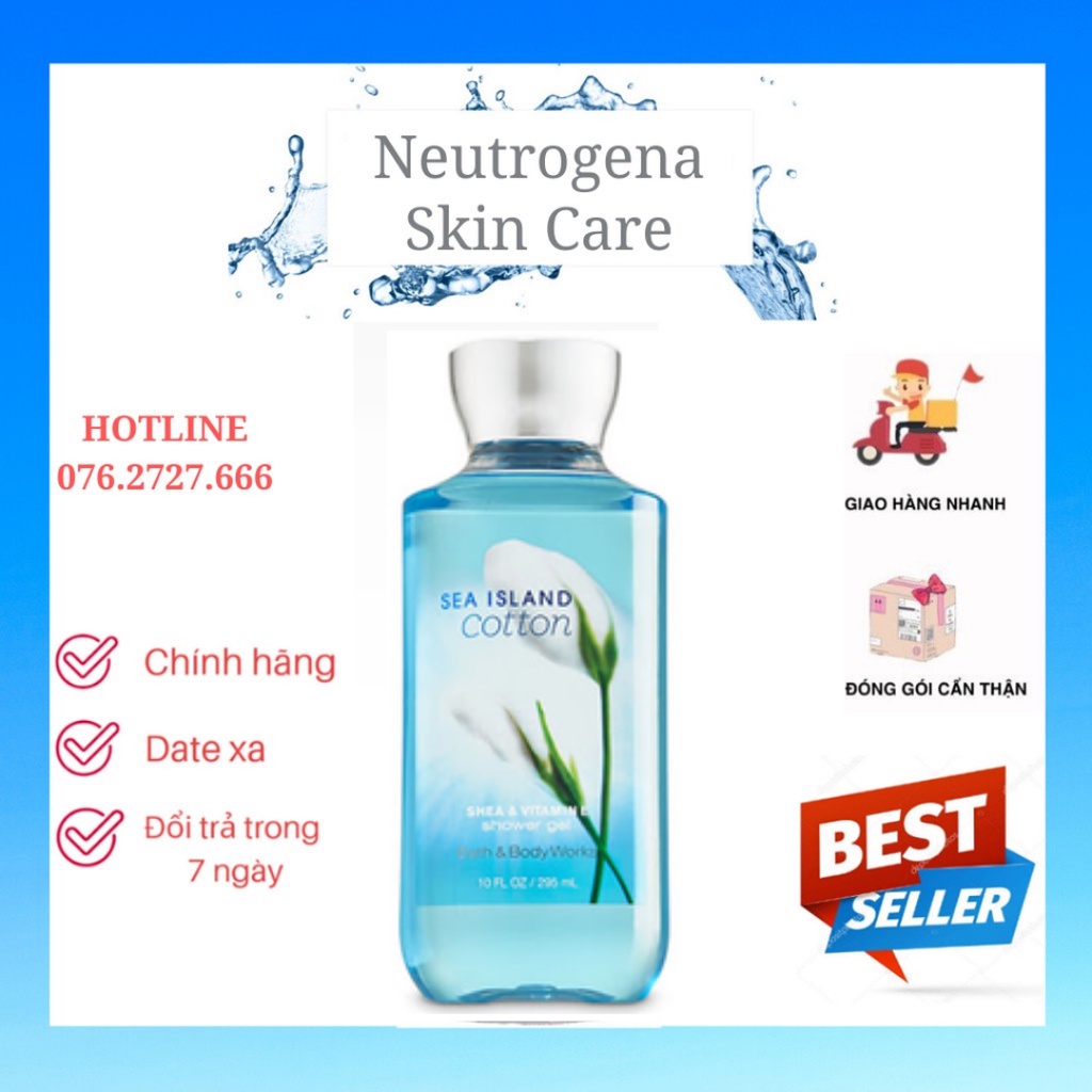Sữa Tắm Toàn Thân Bath And Body Works - Sea Island Cotton Shower Gel (295ml)