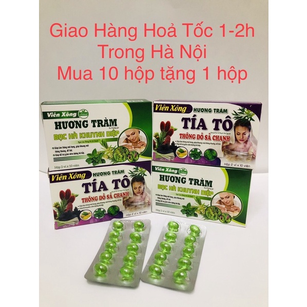 {Chính Hãng} Viên xông Hương Tràm (hỗ trợ giảm viêm đường hô hấp)