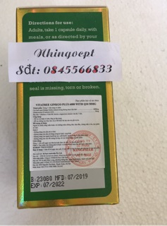 ( CHÍNH HÃNG ) ginkgo plus 6000 Úc