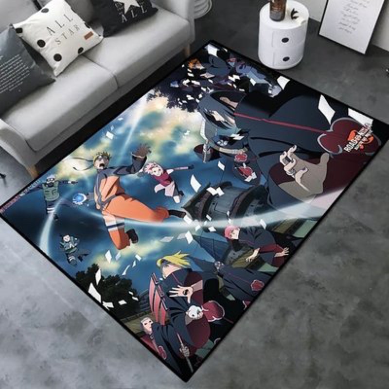 video [120x160cm]Thảm trải sàn Naruto 3 lớp chống trượt , trang trí phòng