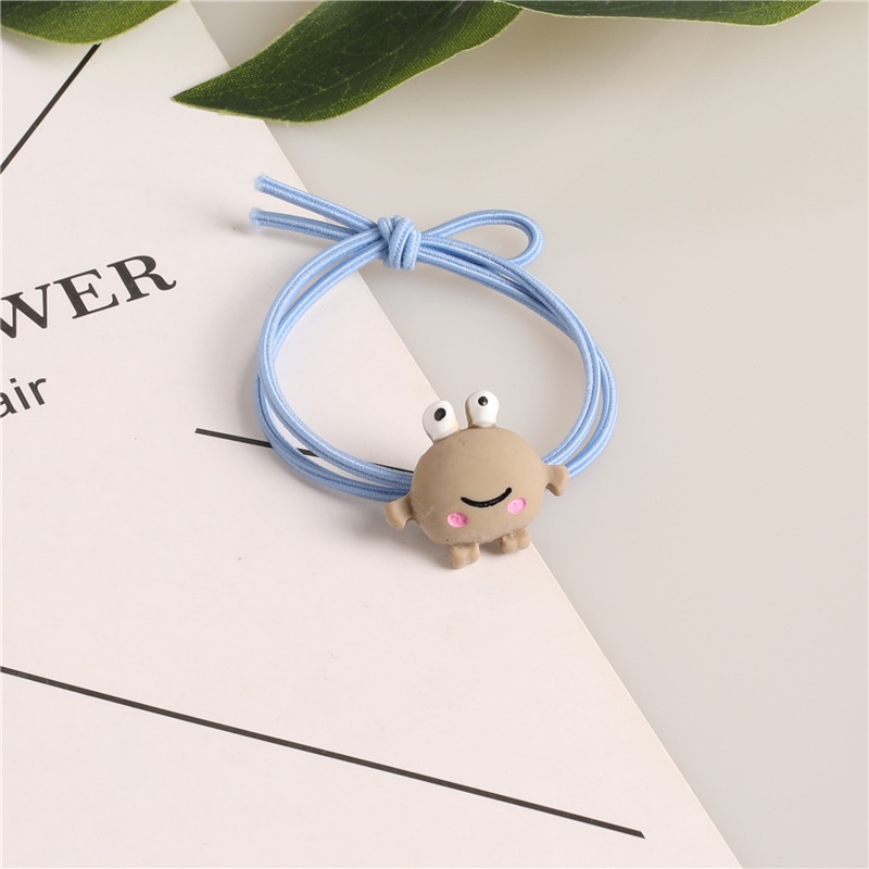 Dây Buộc Tóc Co Giãn Mặt Ếch Hoạt Hình Phong Cách Hàn Quốc
