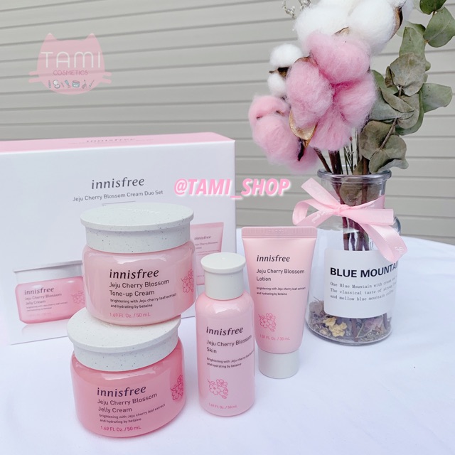 SET KEM DƯỠNG DA INNISFREE CHERRY BLOSSOM CREAM DUO SET