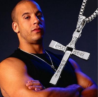 Cool diamond cross necklace with Vin Diesel accessories fish Money Men