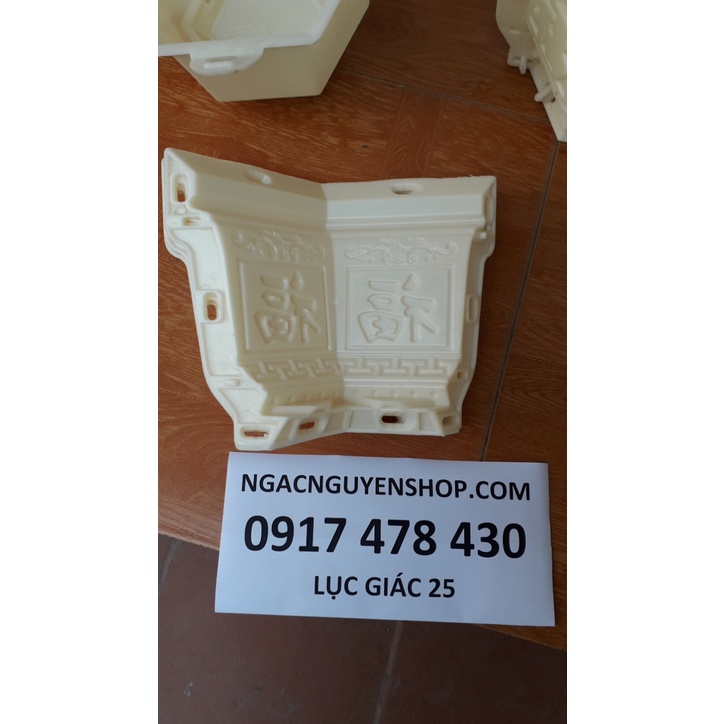 Khuôn đúc chậu lục giác rộng 25 cao 20 cm