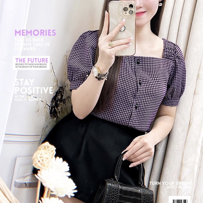 Áo kiểu công sở nữ tính sang chảnh chất liệu mềm đẹp mặc mát vào mùa hè dễ phối đồ GEM.VN | BigBuy360 - bigbuy360.vn