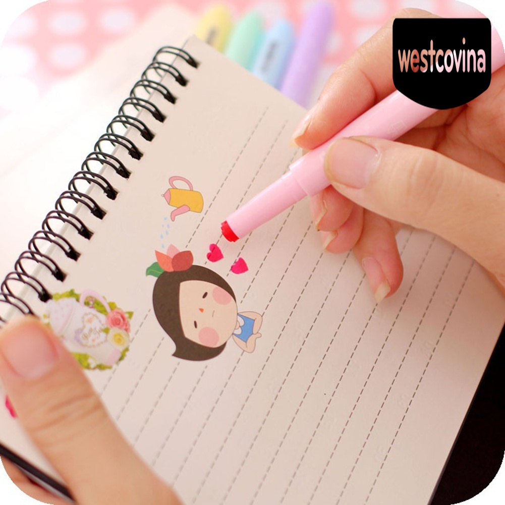 Phương Tây✎Set 6 Bút Đánh Dấu Họa Tiết Kẹo Dễ Thương