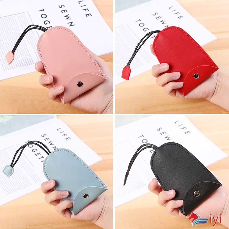 leather Car key bag Cartoon household key bag Cute pull key case Car key case cover Key Organizer 【New】