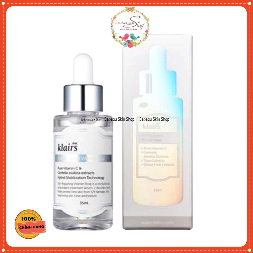 TINH CHẤT VITAMIN C MỜ THÂM NÁM, TRẮNG DA KLAIRS FRESHLY JUICED VITAMIN DROP