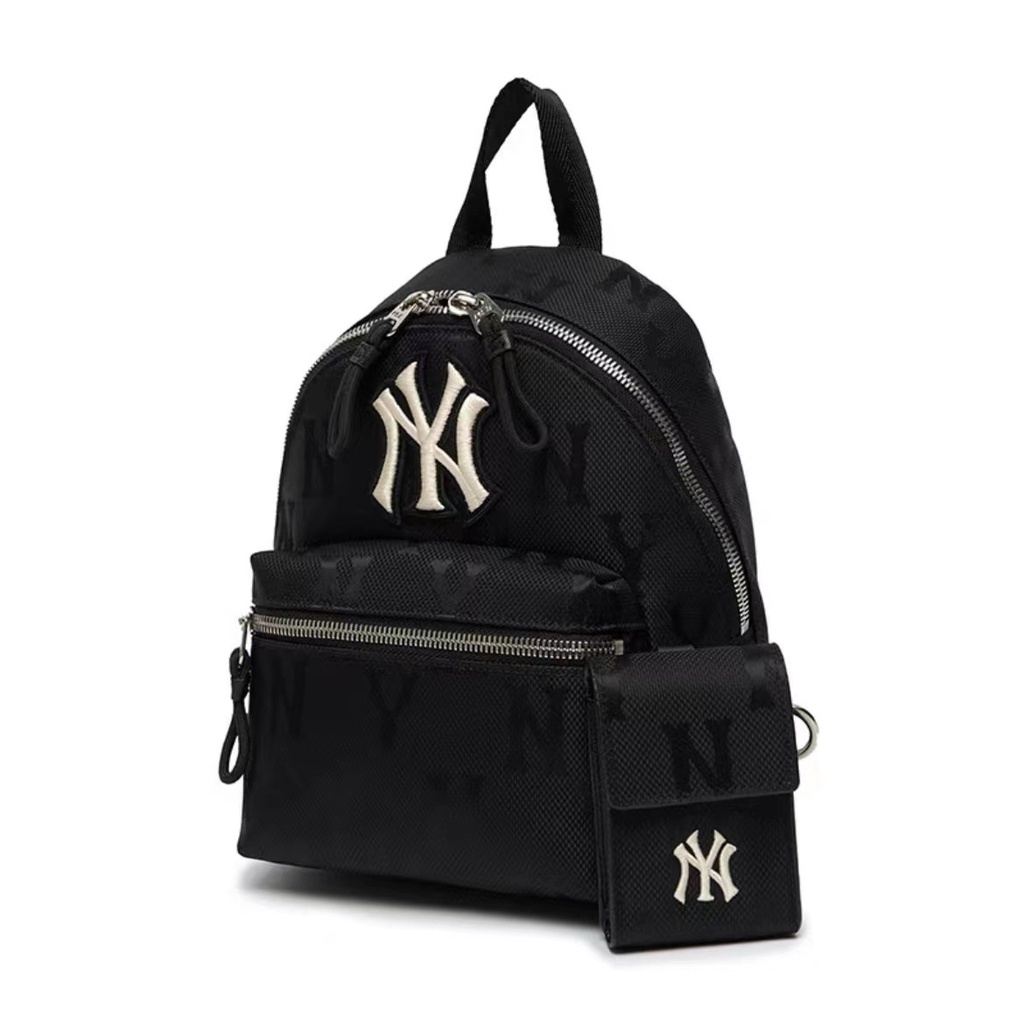 MLB Ba Lô Thời Trang Mùa Thu Phong Cách Retro Hàn Quốc In Chữ NY Cho Nam Và Nữ Lưng