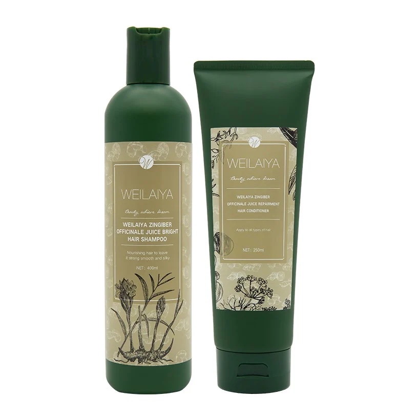 Gội Xả Chiết Xuất Gừng Hà Thủ Ô Weilaiya Zingiber Officinale Juice Bright Dầu Gội Thảo Dược Kích Thích Mọc Tóc