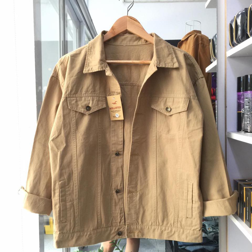 Áo Khoác KAKI Nam Nữ BTS Nâu Trơn Ao chống nắng Unisex KK011 jean kaki HIDO SHOP