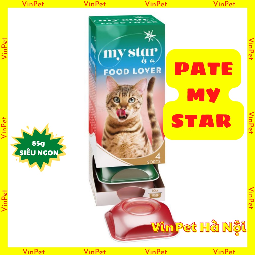 Pate cao cấp cho mèo My Star 8 vị nhập Đức