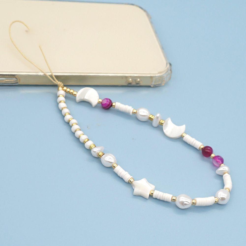 Dây Chuỗi Hạt Bằng Acrylic Mềm Chống Thất Lạc Gắn Điện Thoại Di Động Phong Cách Boho