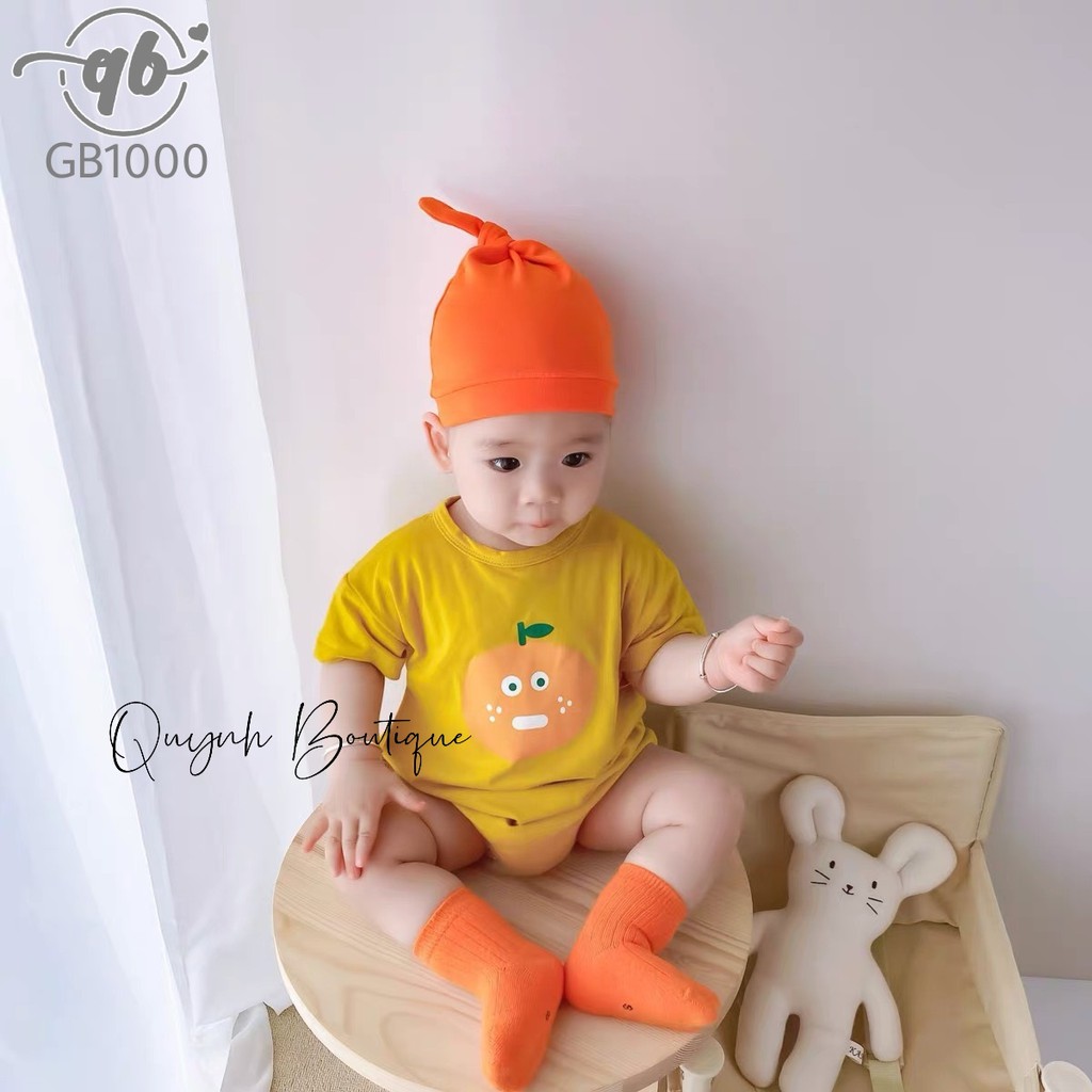 Quần áo trẻ em Quỳnh Boutique Bodysuit trái cam cho bé