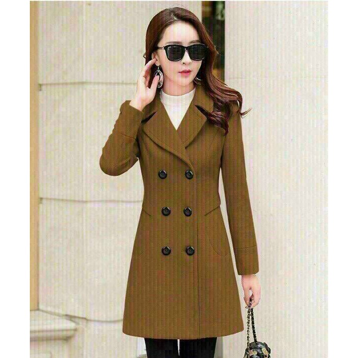 [Mã WARUN27 giảm 12k đơn 99k] Áo Khoác Dạ Dài 6 Nút Lịch Sự - Áo Dạ Dáng Dài Dày Ấm Thanh Lịch Cao Cấp Quảng | BigBuy360 - bigbuy360.vn