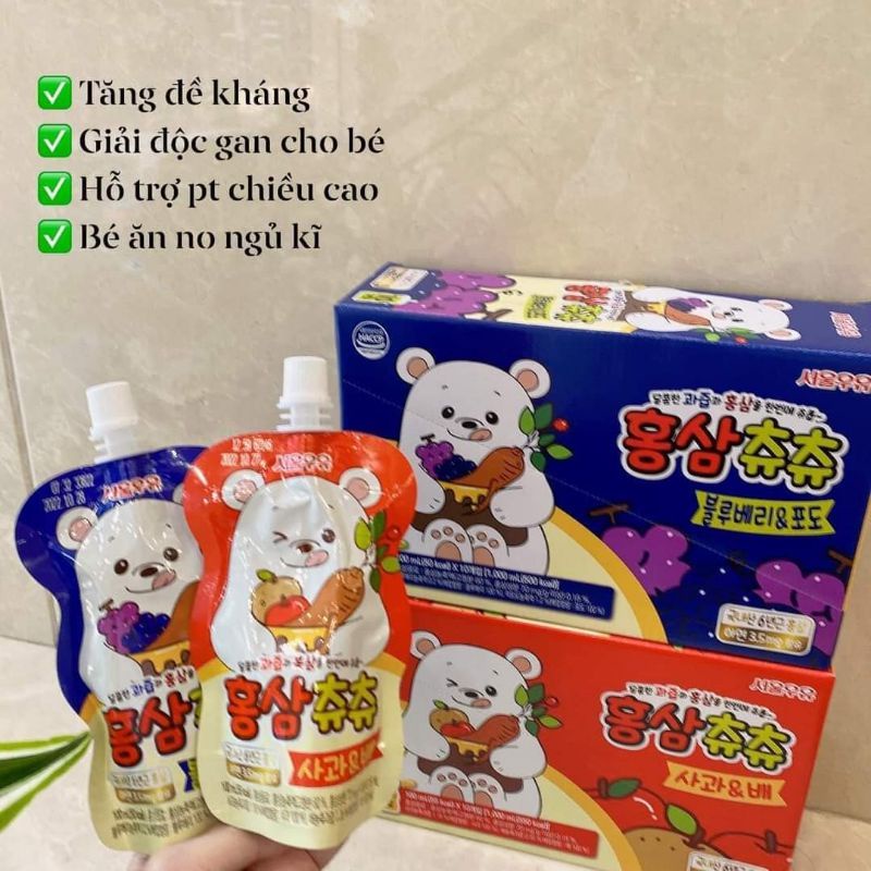 Hồng sâm ChuChu Chu Chu Hàn Quốc cho bé