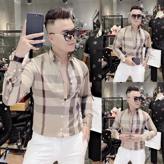 Áo sơ mi lụa nam dài tay hàn quốc cao cấp đẹp giá