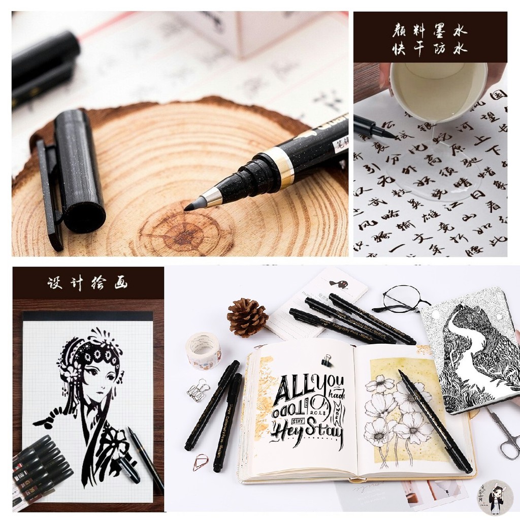 [GUANGNA] Bút lông chuyên dụng luyện viết tiếng Trung Trung Nhật Hàn, tập viết chữ Hán, vẽ tranh, viết Thư Pháp cực đẹp