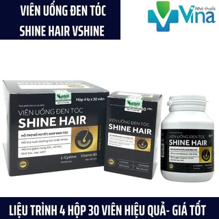 Viên uống đen tóc, kích thích mọc tóc mới shine hair vshine - hộp 30 viên