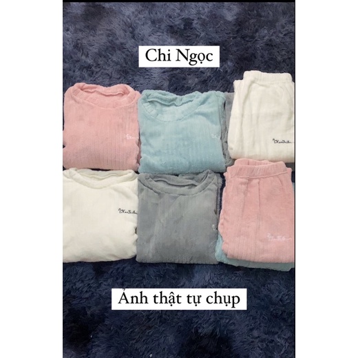 Bộ ngủ mặc nhà nỉ bông mềm mịn hot mùa đông 2021