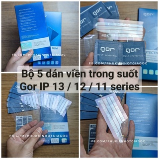5 Bộ dán viền Gor cho IP 13 Pro max / 13 Pro / 13 / 12 Pro Max, IP 12 Pro, 12 ( 5 bộ - dán 5 máy)