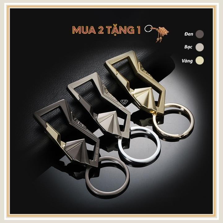 Móc khóa Bella925 móc xe máy ô tô OM096 khóa gài thắt lưng cao cấp nam tính sang trọng