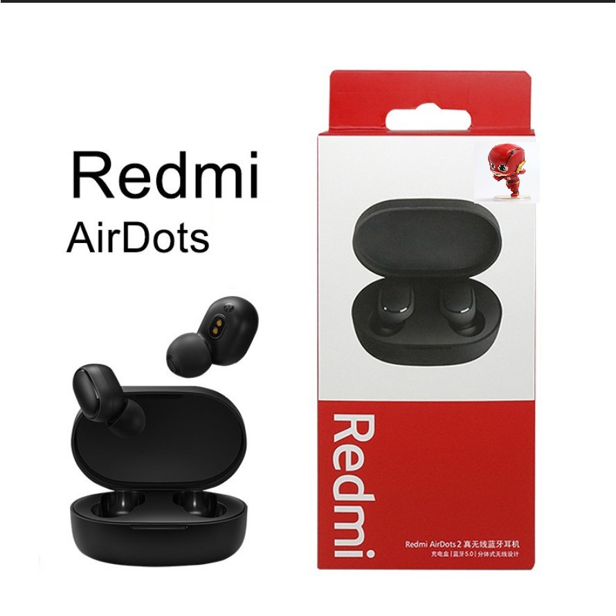 Tai Nghe Bluetooth Không Dây Redmi AirDots 2 Đen True Wireless Công Nghệ 5.0 Kèm Đốc Sạc ,Cảm Biến Tự Động Kết Nối