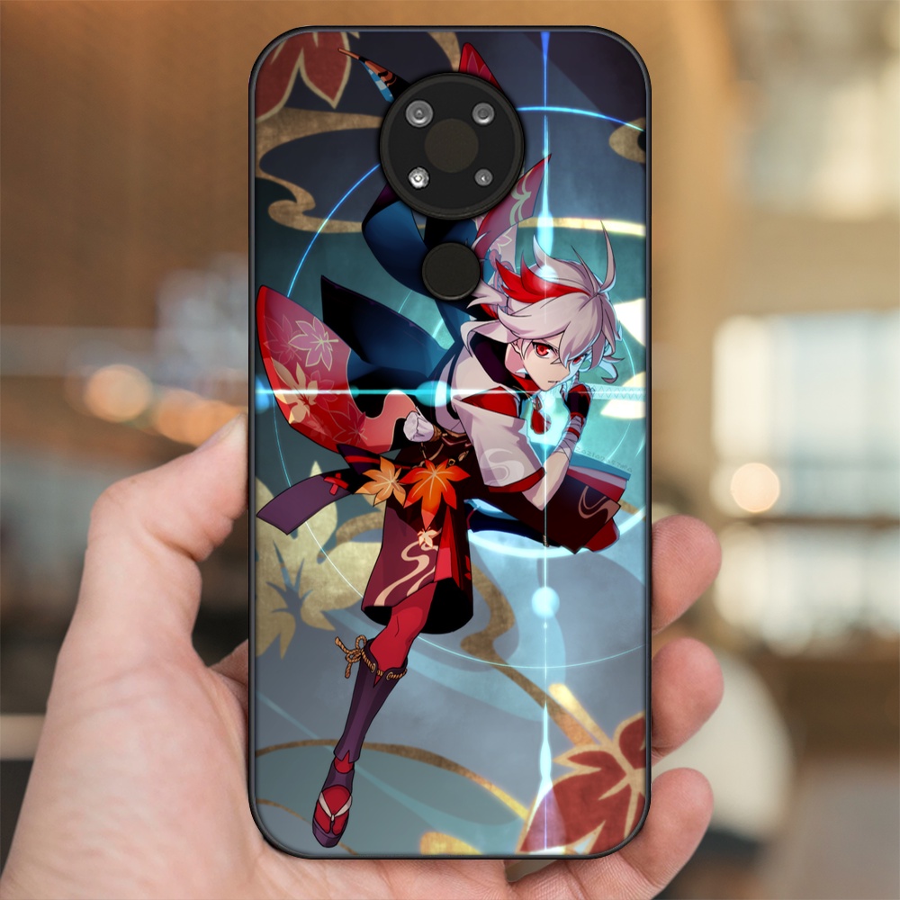 Ốp lưng Nokia 3.4 viền đen in hình Kazuha Genshin Impact