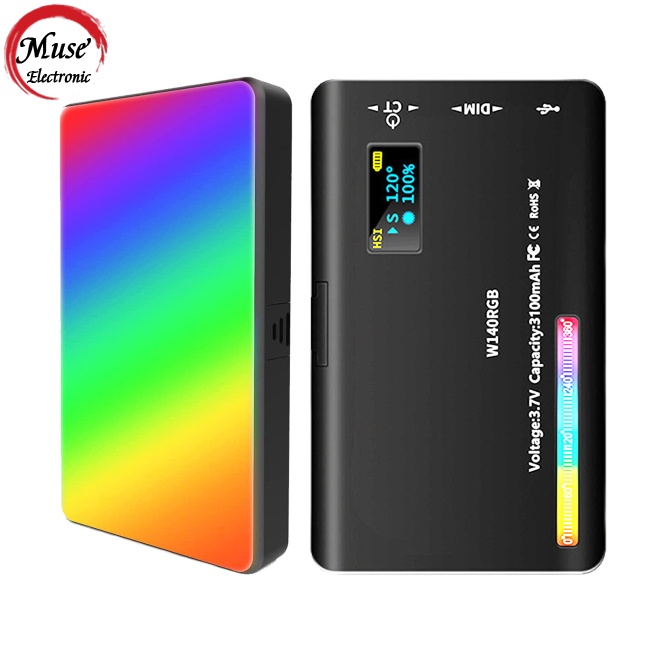Bộ Bảng Đèn Led W140 Rgb 2500k-9000k Cầm Tay Chuyên Dụng Cho Live Vlog