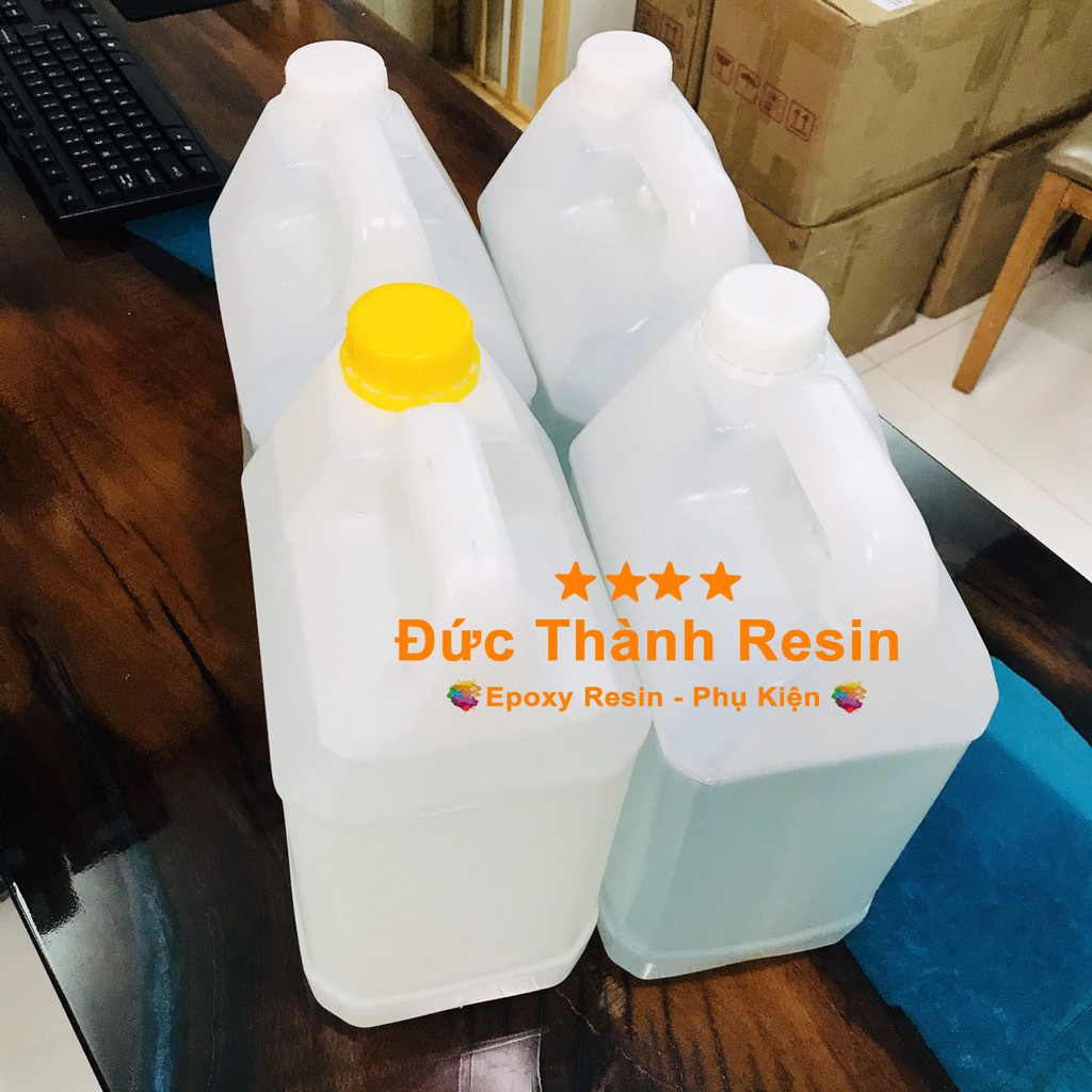 Keo đổ nhựa phủ sàn, phủ ảnh tráng gương, đổ bàn pha màu tối Epoxy Resin loại thường khô cứng DTAB-ECO