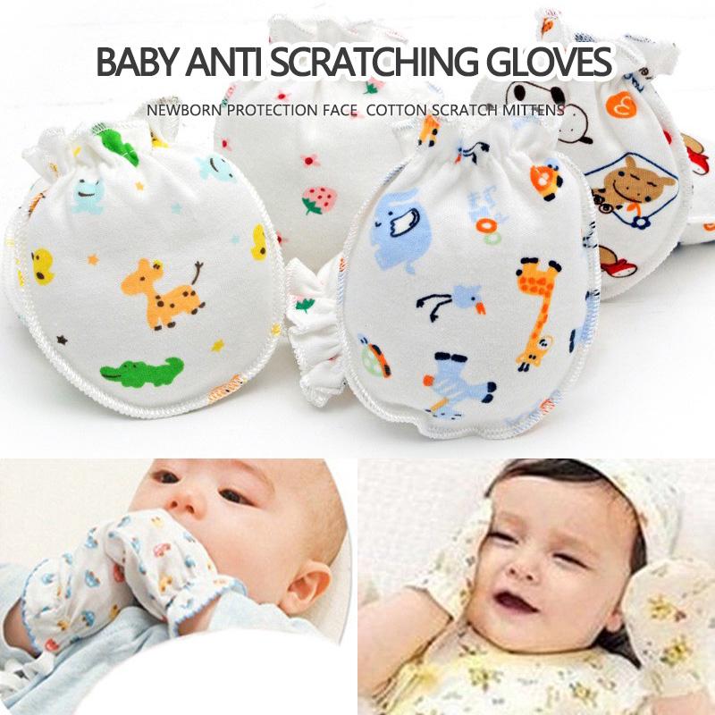 Bao tay cotton bảo vệ chống trầy xước cho trẻ sơ sinh
