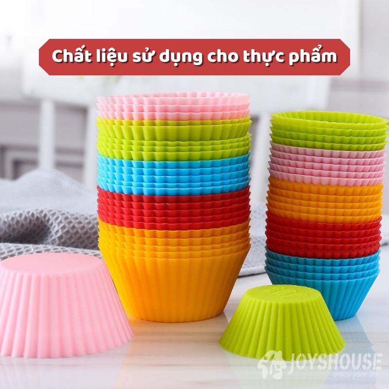 Khuôn silicon làm bánh tròn 7cm - Khuôn bánh bông lan, cupcake, muffin, rau câu