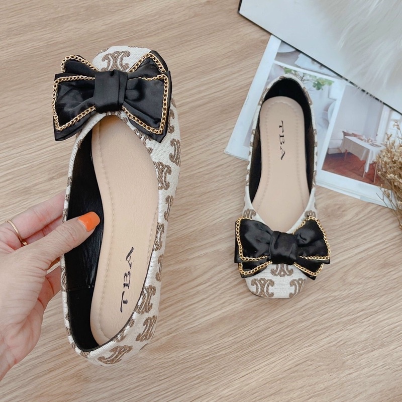 GIÀY BÚP BÊ NƠ VIỀN XÍCH SIÊU HOT