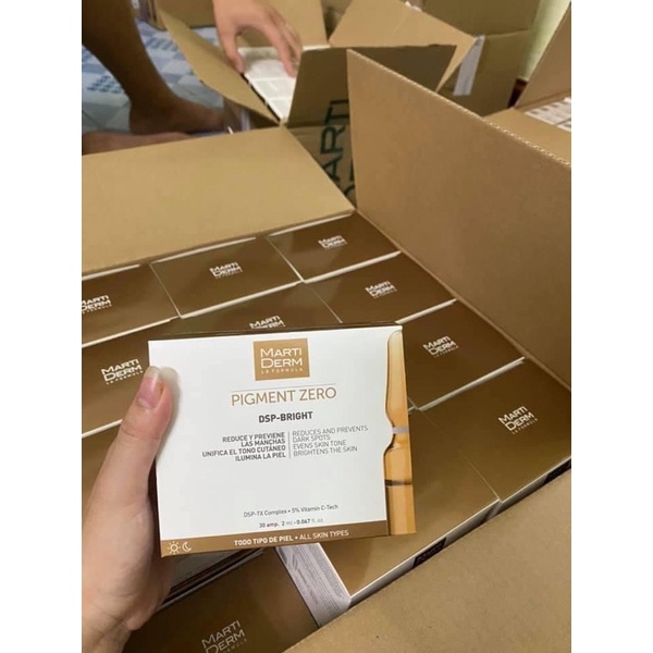 Tinh chất Dưỡng Sáng Đều Màu Da, Giảm Đốm Nâu Marti.Derm Pigment Zero DSP Bright