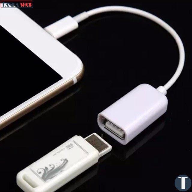 Cáp USB OTG cho iPhone và iPad (Trắng)