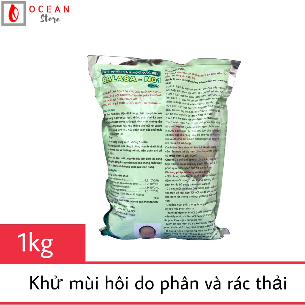 Men khử mùi sinh học BALASA (Túi 1kg)