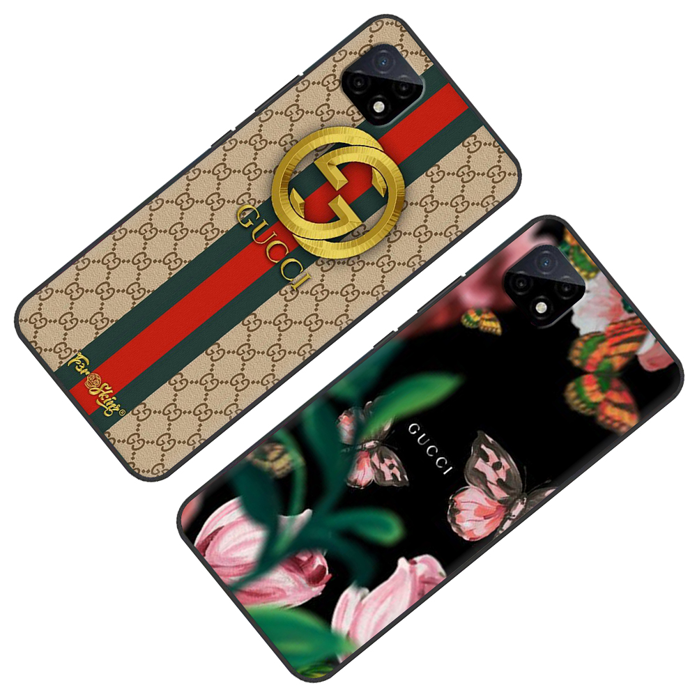 Ốp Điện Thoại Tpu Dẻo Màu Đen In Logo Gucci Thời Trang Chống Rơi Cho Oppo A9 2020 A37 Neo9 A39 A57 A53 2020 A32 2020 A59 F1S