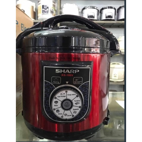 Nồi áp suất, Nồi áp suất điện Đa Năng Sharp Dung tích 6L, Nắp liền.Chính hãng Sharp Thái Lan, Bảo hành 12 tháng, An toàn